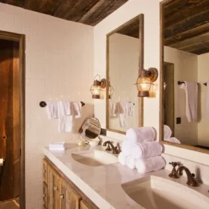Rustic Elegance Restroom