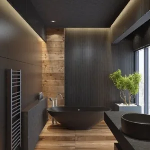 Tropical Noir Bathroom
